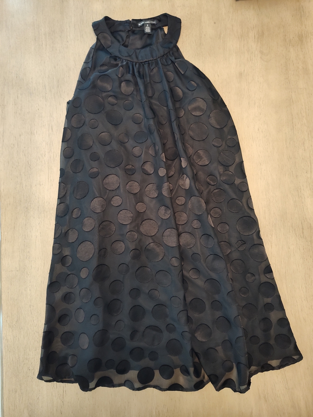 Black Polka Dot Maxi Skirt - Lightweight Flowing Silhouette